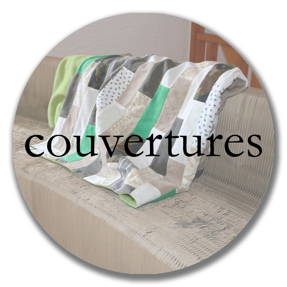 bouton rond couvertures
